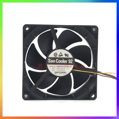 原装三洋 9AH0912P4G10 9025 DC12V 0.3A 9cm温控散热风扇风机