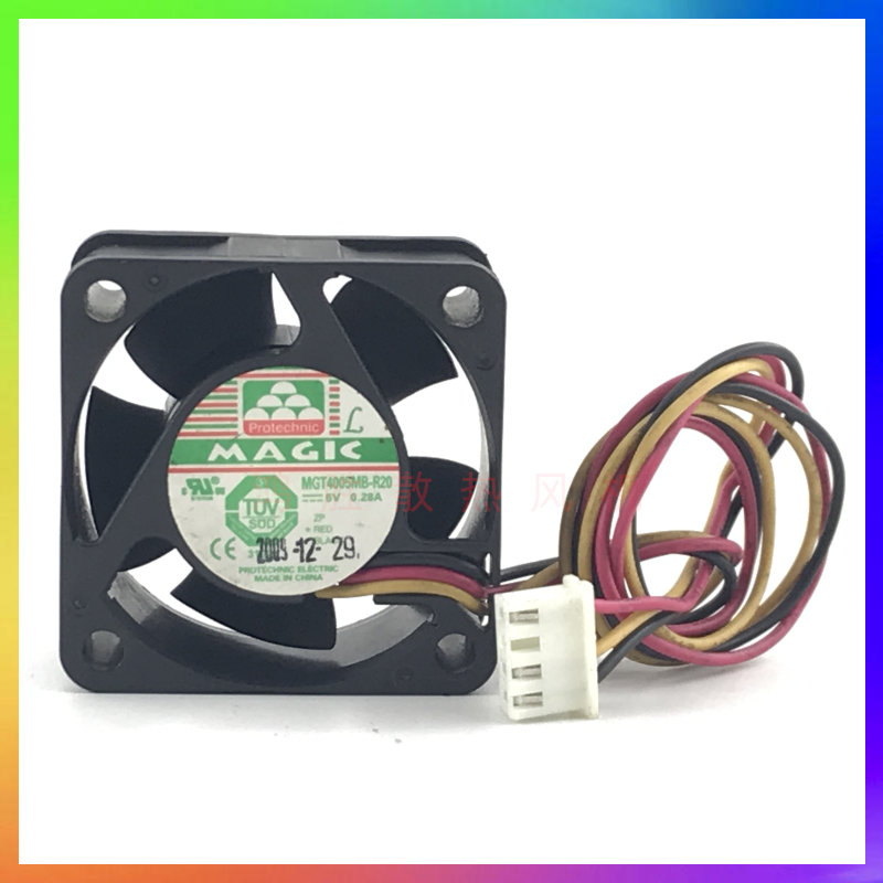 全新永立MAGIC MGT4005MB-R20 4020 5V 4CM 0.28A 双滚珠散热风扇