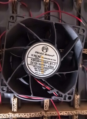 全新PELKOTEC散热风扇K8038H12BPLB1-7直流DC12V1.430A工业级风机