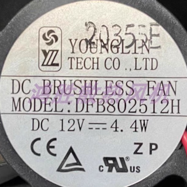 全新 DFB802512H  DC12V 4.4W 8025 8CM三线变频器散热风扇
