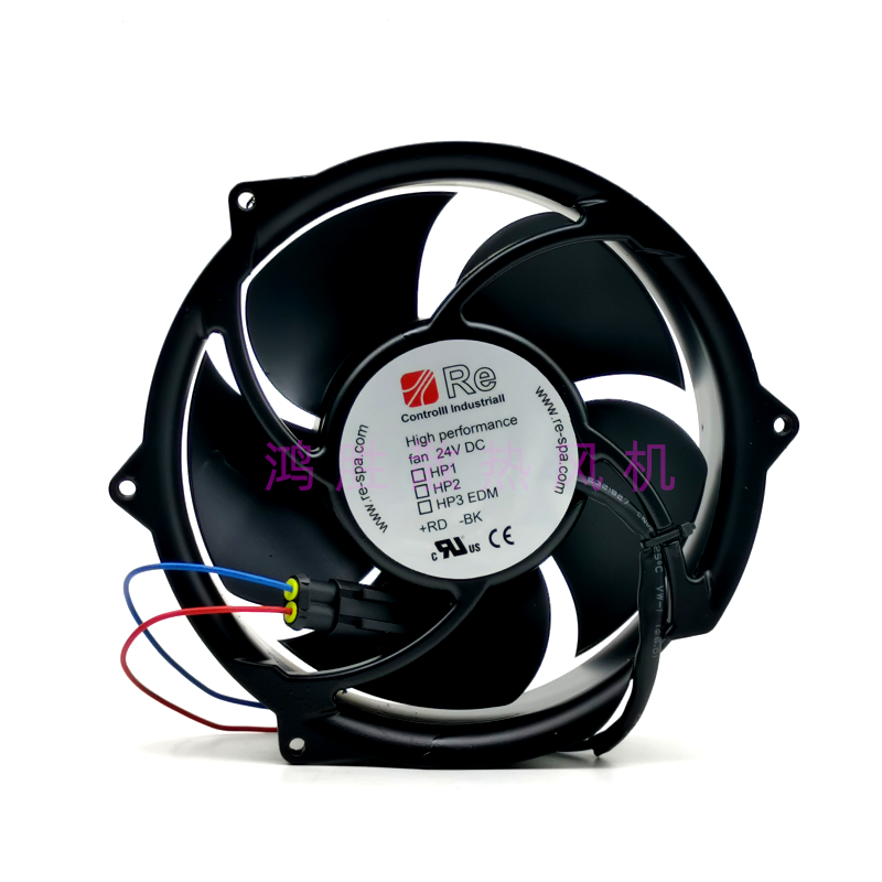 原装 Re-spa fan 24VDC HP1/2/3EDM圆形设计散热变频器大风量风扇