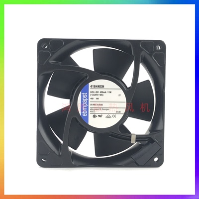 德国ebmpapst 4184NXH 24V 11W 458mA 12038 12CM金属框散热风扇
