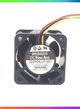 原装三洋 109P0412F301 12V 0.105A 4CM 4028 3线变频器 散热风扇