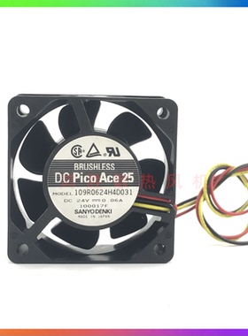 三洋 109R0624H4D031 DC24V 0.06A 6025 变频器 双滚珠散热风扇
