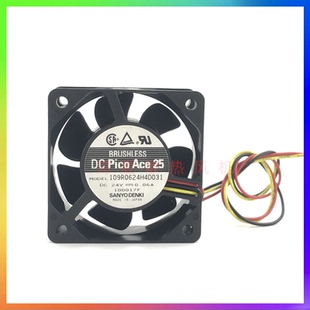 109R0624H4D031 变频器 DC24V 6025 双滚珠散热风扇 0.06A 三洋