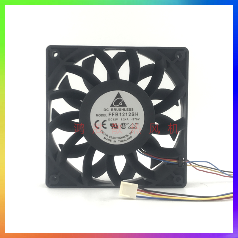 台达 FFB1212SH 12V 1.24A 12025暴力散热风扇12CM机箱大风量风扇