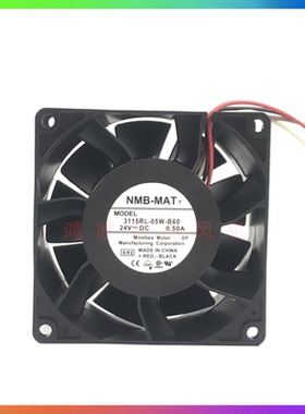 原装NMB风机 3115RL-05W-B60 8038 24V 0.50A 变频器散热风扇 8CM