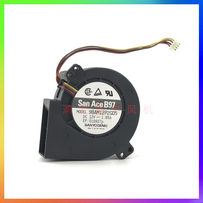 三洋 12V 1.85A 9733 1U2U服务器鼓风机 9BAM12P2G05涡轮散热风扇