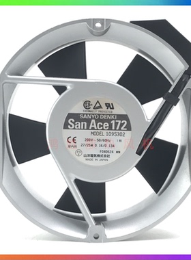 三洋 109S302 200V 17251 27/25W 0.16/0.13A 机柜电柜散热风扇
