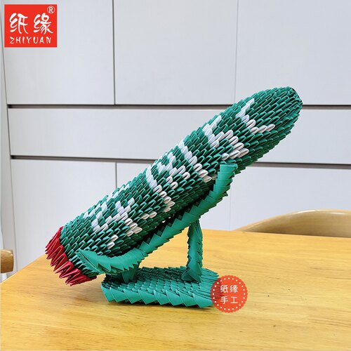 三角插折纸东风导弹挂件国庆手工材料创意科技制作东风5C导弹摆件
