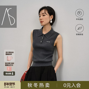 AS时尚女士毛衣新款圆领套头毛衣简约百搭休闲毛衣