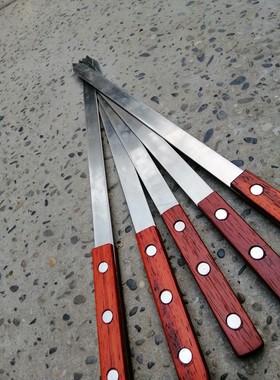 烤肉泥土耳其烤肉中东木柄大串烧烤签子2公分宽厘米不锈钢羊肉串