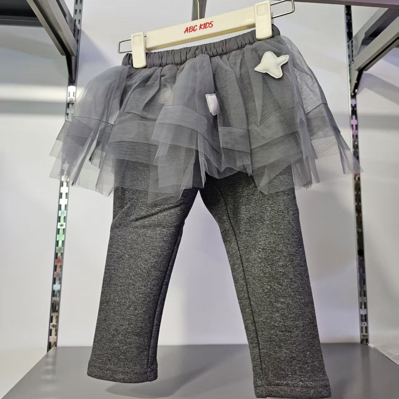 abckids童装2025冬季新品女童商场打底裤针织裤长裤 F551214181