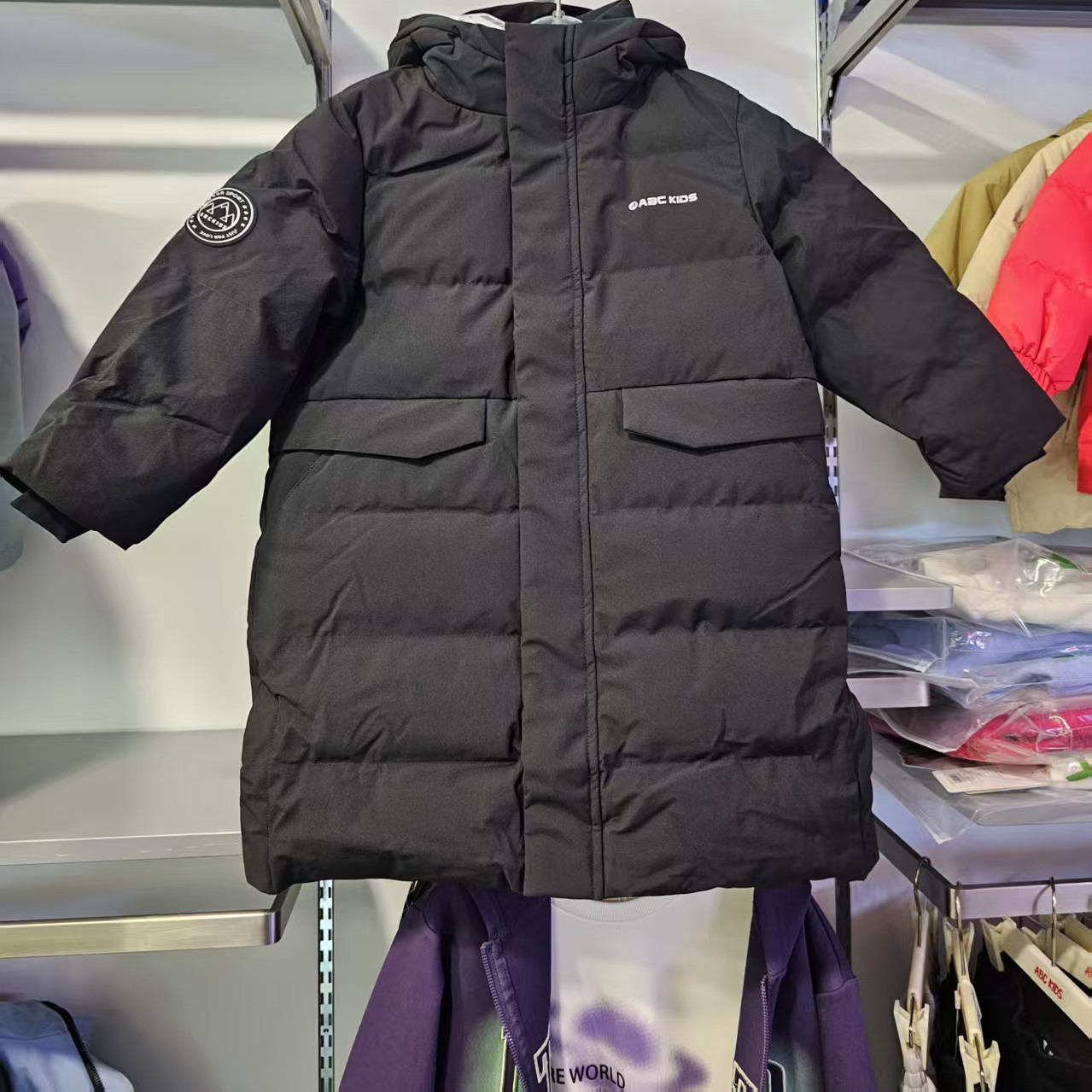 正品abckids童装2025冬季新款男厚保暖时尚运动羽绒服F552309237