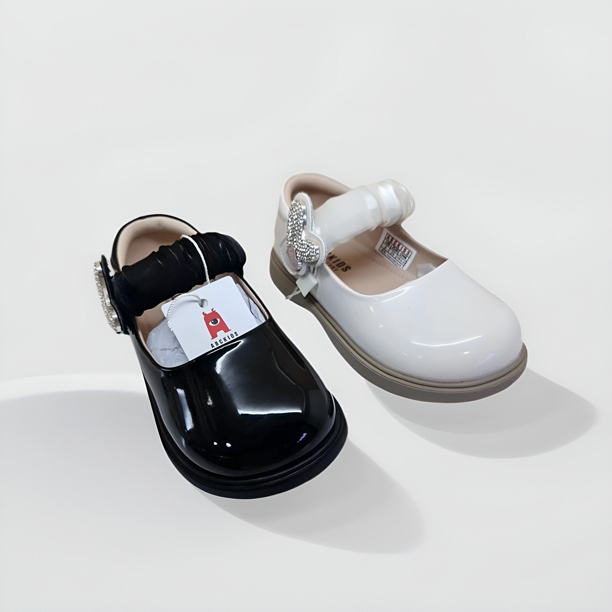 abckids童鞋2024秋季新品女童时尚休闲公主单皮鞋亮皮P431207338