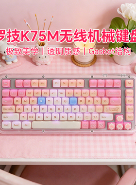 罗技K75M双模客制化热插拔无线机械键盘蓝牙打瓦吃鸡LOL电竞游戏