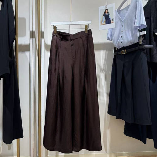 伊家商场同款高腰阔腿裤女宽松休闲裤显瘦1H4250502/1H4200211