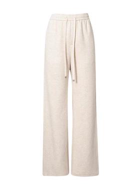 MM麦麦2025秋冬新款绵羊毛直筒米白色糯米休闲裤女长裤5GA252831