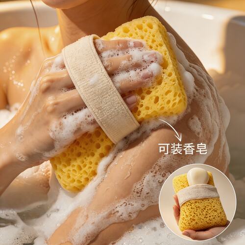 香皂袋沐浴球蜂窝海绵搓澡神器女士高档不散起泡网超柔软洗澡浴花