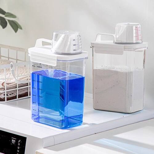 洗衣粉专用收纳盒瓶装储存盒子桶收纳装神器容器放衣服液瓶子分装