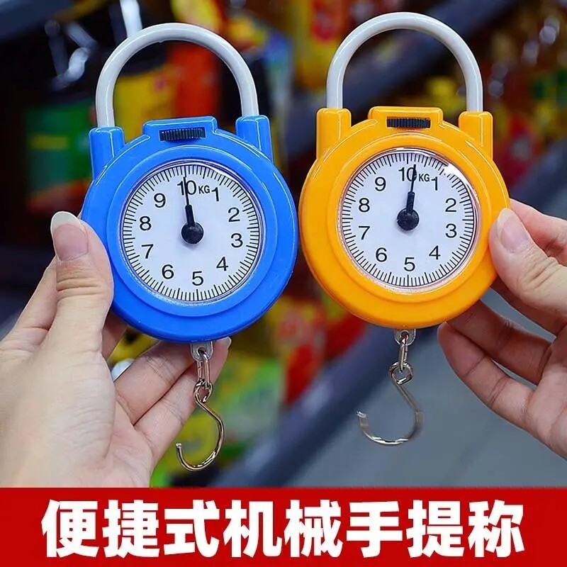 手提弹簧秤多功能便捷式小秤电子秤家用快递小型随身手提秤带勾称
