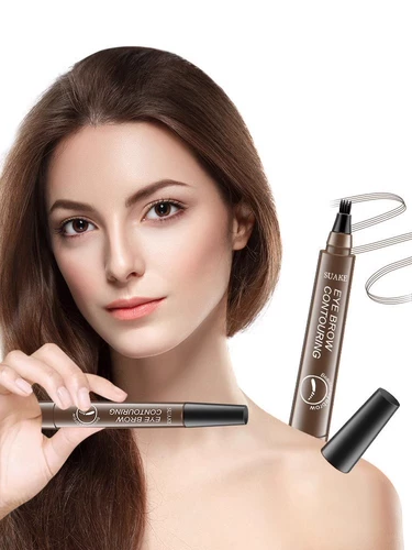 Водонепроницаемый карандаш для бровей, кисть для письма для бровей, долговременный эффект, не стирается, натуральный стиль