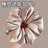枕头大肠发圈发绳加棉充绒睡眠缎面真丝发圈扎头发丸子头皮筋头饰