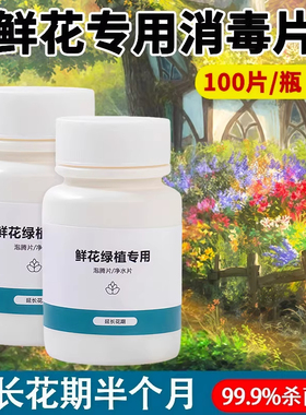 二氧化氯鲜花泡腾片84幼儿园养花绿植专用杀菌片插花卉切花保鲜剂