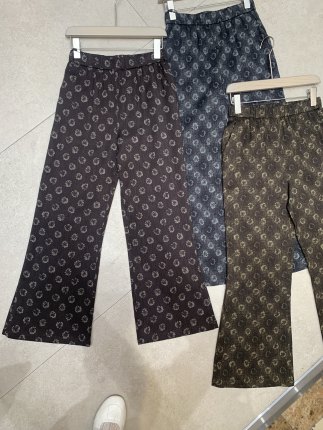大超小越7716正品2026夏季新品弹力高腰显瘦印花直筒微喇九分裤女