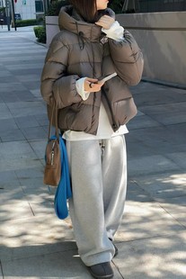 百搭90白鸭绒小个子轻便面包服冬 新款 QBSS25 629羽绒服女短款