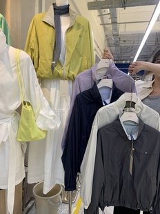 韩国chilling085立领拉链防晒外套短款 百搭两穿夹克上衣 春夏新款