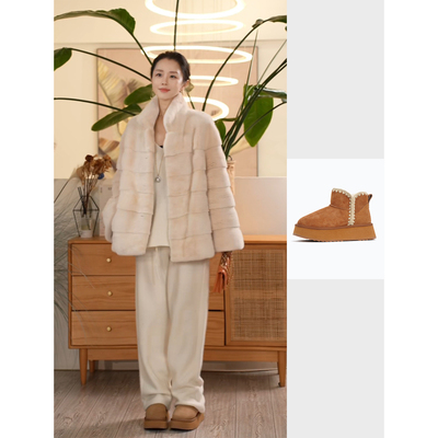 X【叭哒不惑】羊皮毛一体冬季雪地靴时尚百搭休闲棉鞋女