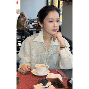 Y【叭哒不惑】浅春  欧根纱真丝圆领刺绣高级感国风马甲女休闲