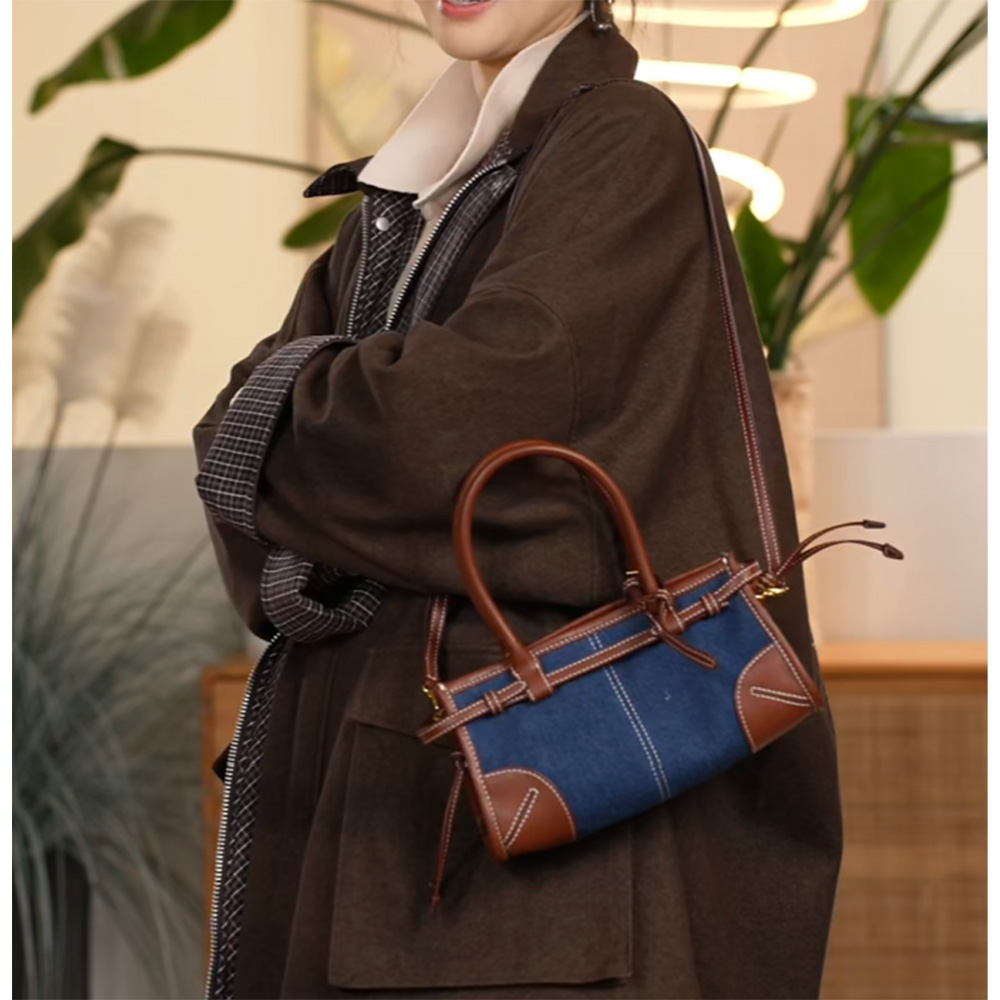 Y女包时尚百搭小牛皮牛仔