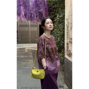 Y【叭哒不惑】 桑蚕丝国风复古设计感休闲百搭衬衫女上衣