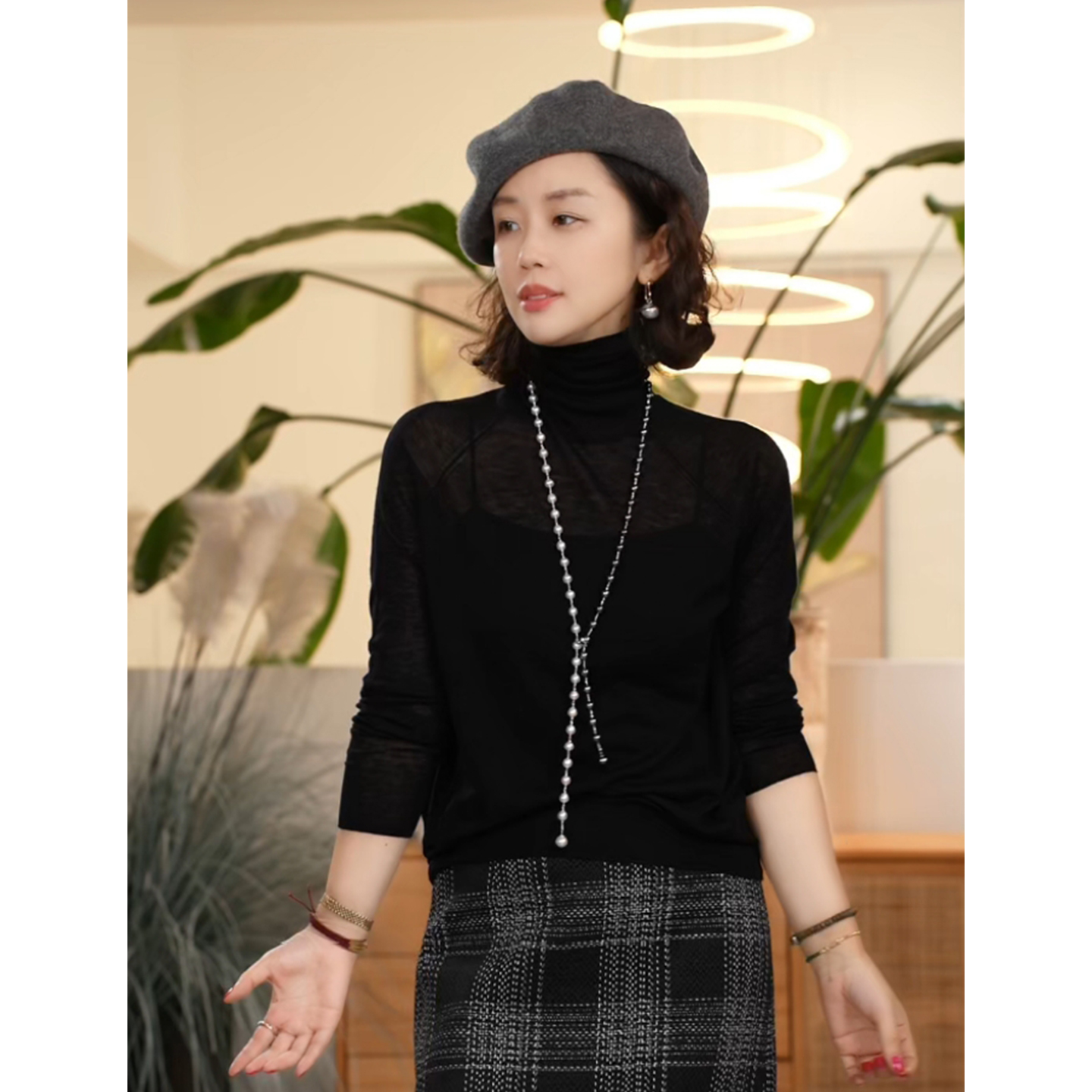 羊毛针织衫女时尚百搭气质打底衫