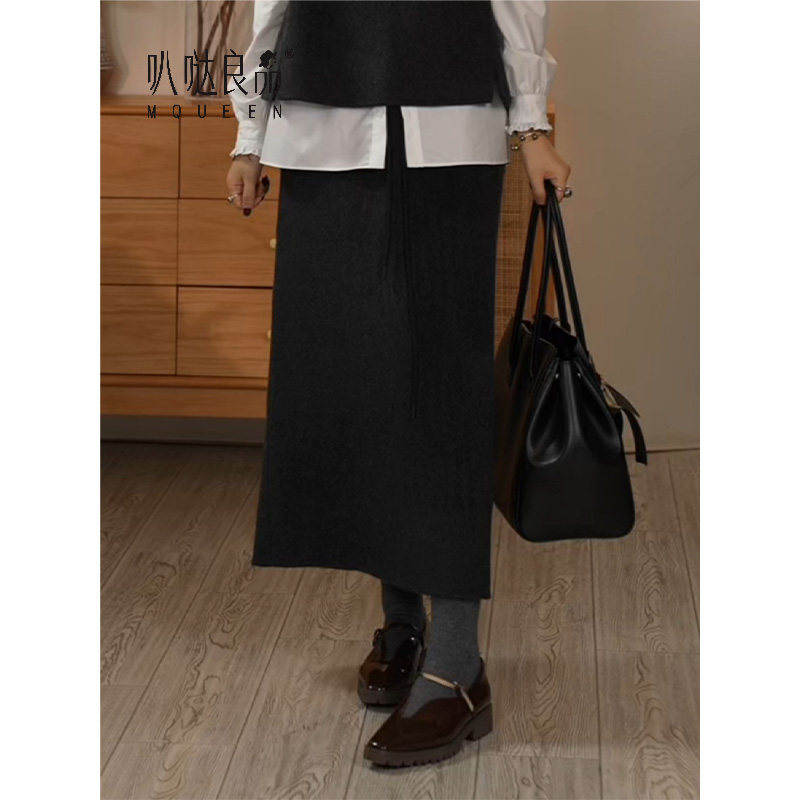百搭秋冬时尚纯色半身裙