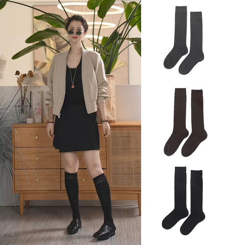 小腿袜女显瘦百搭气质袜子
