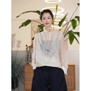 Y【叭哒不惑】木棉花 气质简约经典百搭衬衫时尚上衣长袖韩系中式