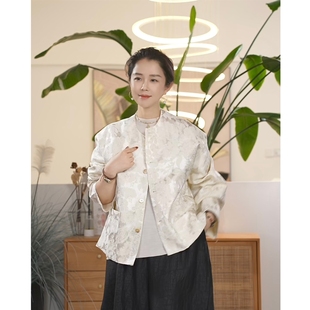 X【叭哒不惑】茶话会 气质百搭中式开衫外套时尚圆领宽松上衣显瘦