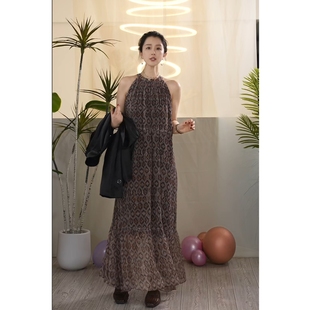 Y【叭哒不惑】醉花阴  顺纡桑蚕丝套头碎花连衣裙显瘦复古长裙