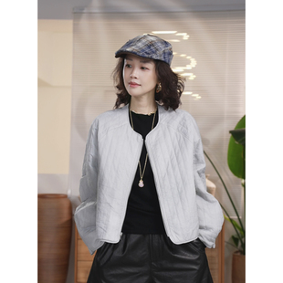 Y【叭哒不惑】 云感肌 羊毛棉服简约圆领时尚休闲百搭宽松女显瘦