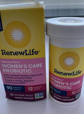 美国Renew Life 30粒女性护理益生菌900亿活培养菌尿道和肠道消化