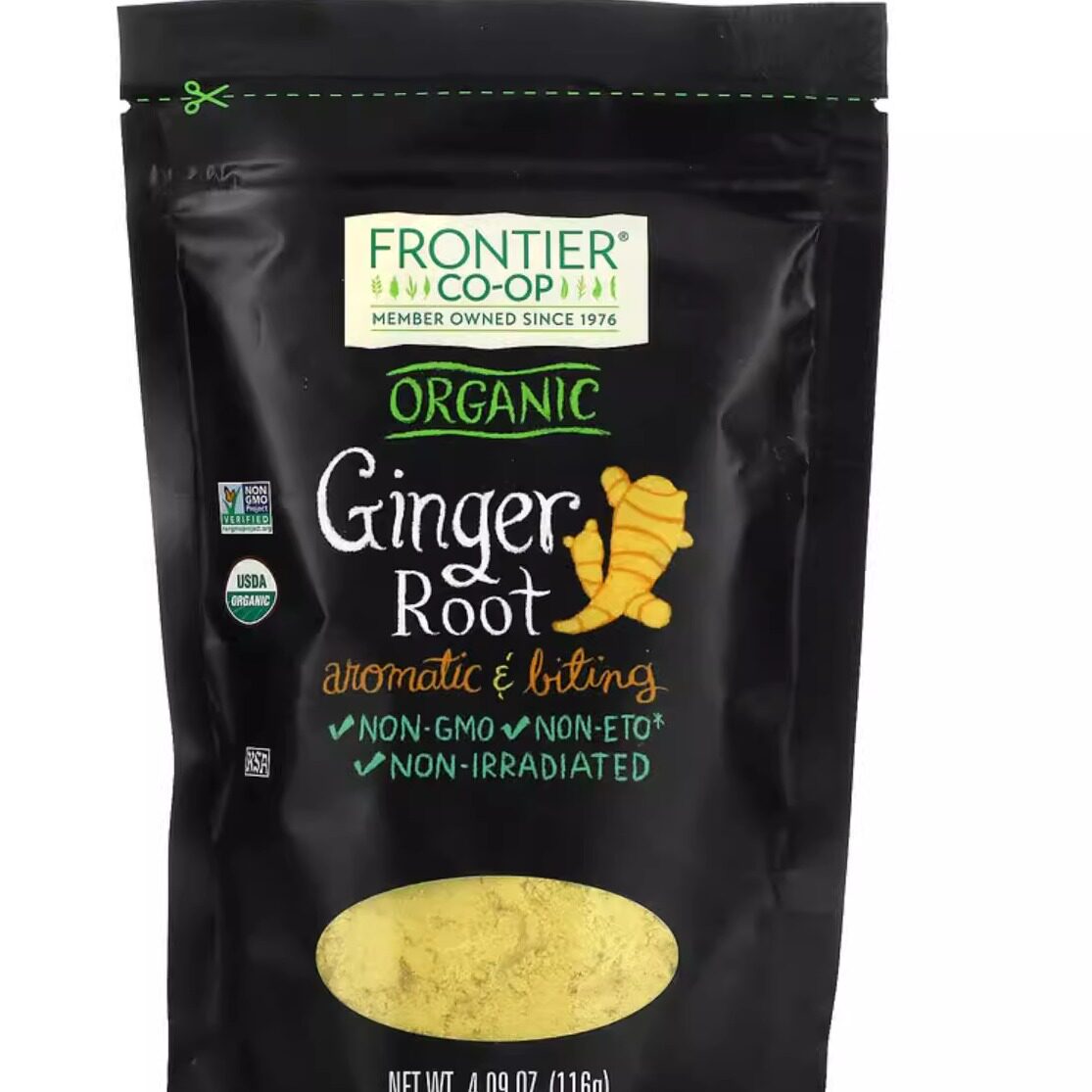 Frontier Co-op 天然有机高品质姜根粉辣味充足风味独特芳香浓郁