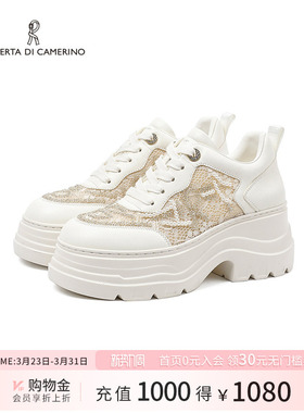 Roberta诺贝达春季新款女鞋舒适厚底增高运动休闲鞋百搭RCS255901