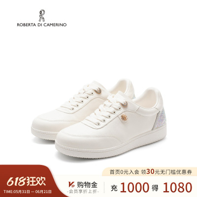 诺贝达2026春季新款休闲鞋轻便系带小白鞋通勤百搭女鞋RCS265920