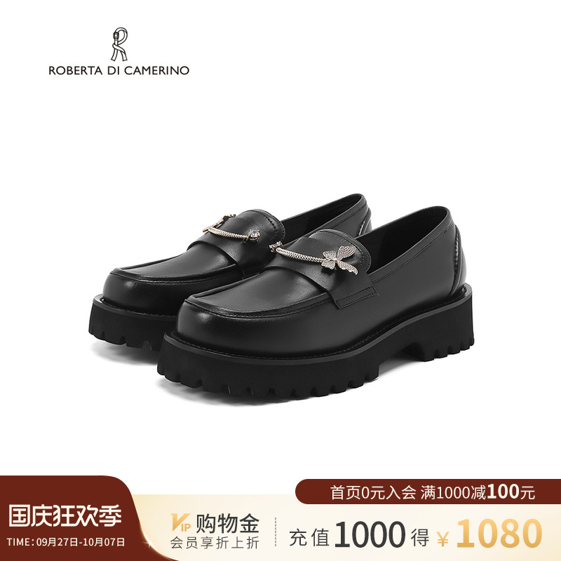 诺贝达平跟学院风水钻乐福鞋