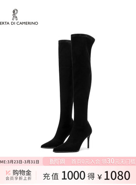 诺贝达过膝时装靴冬季新品过膝长筒靴尖头细跟显瘦女靴RA254321
