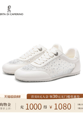 诺贝达蕾丝休闲鞋2026夏季新款水钻轻便透气通勤女鞋RCM265911