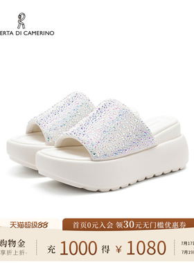 诺贝达2026夏季新款女拖鞋防滑休闲增高沙滩厚底一字拖RM264501